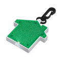 Green Light Up House Clip on Reflector